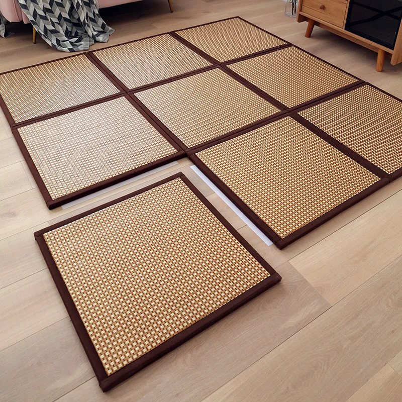 

Shiny Folding Mat Thickened Japanese-Style Tatami Rattan Mat Sleeping Mat Summer Student Children'S Kindergarten Nap Floor Bedro