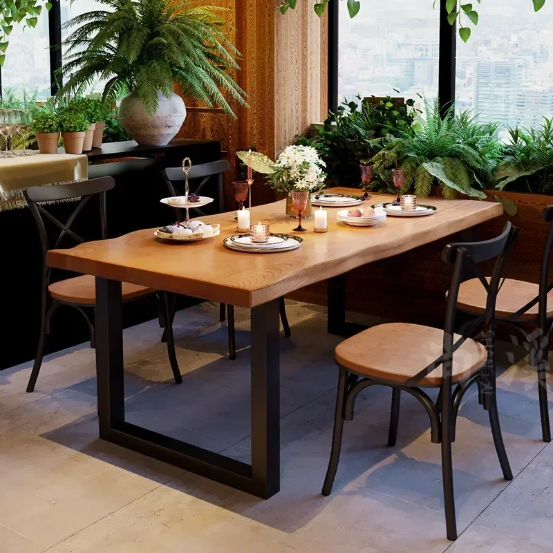 Обеденный стол из цельного дерева по индивидуальному заказу обеденный с длинной