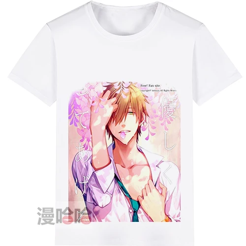 Free! - Iwatobi Swim Club Haruka Nanase Makoto Tachibana Cosplay Costume Adult Kids Child Short Sleeve T-shirt T shirt |