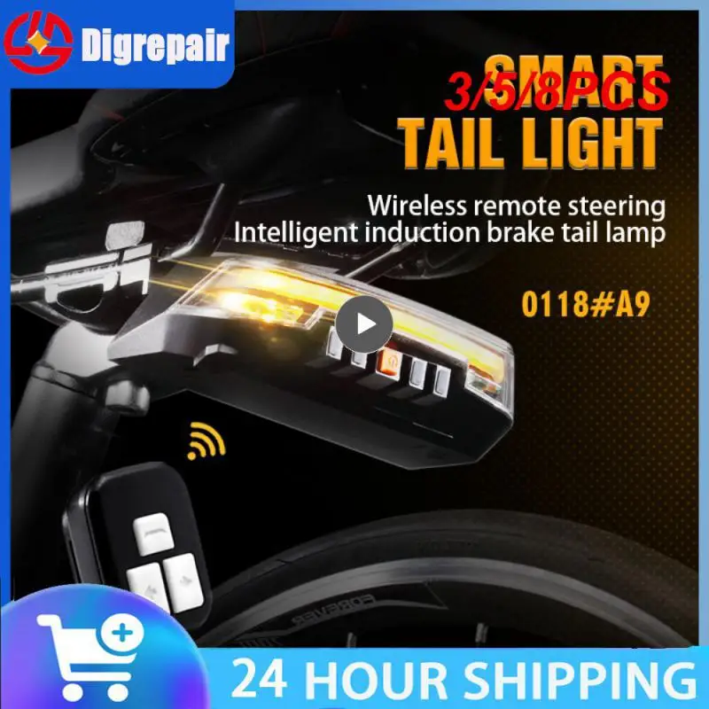 

3/5/8PCS For Bicycles 3 Controller Wireless Remote Control Taillight 2000mah IPX6 Intelligent Steering 2021 Light-induced