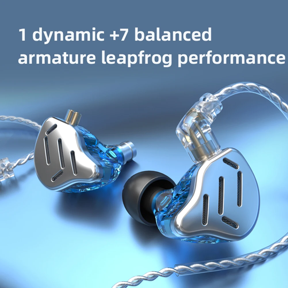 

KZ-ZAX In Ear Headphones 16 Units HiFi Bass Monitor Earbuds Hybrid Technology 3.5mm Jack Noise Cancelling for Music Sports Game