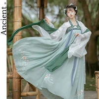 new hanfu traditional chinese style clothing folk dance improvement empress of china fairy princess dress tang dynasty fashion