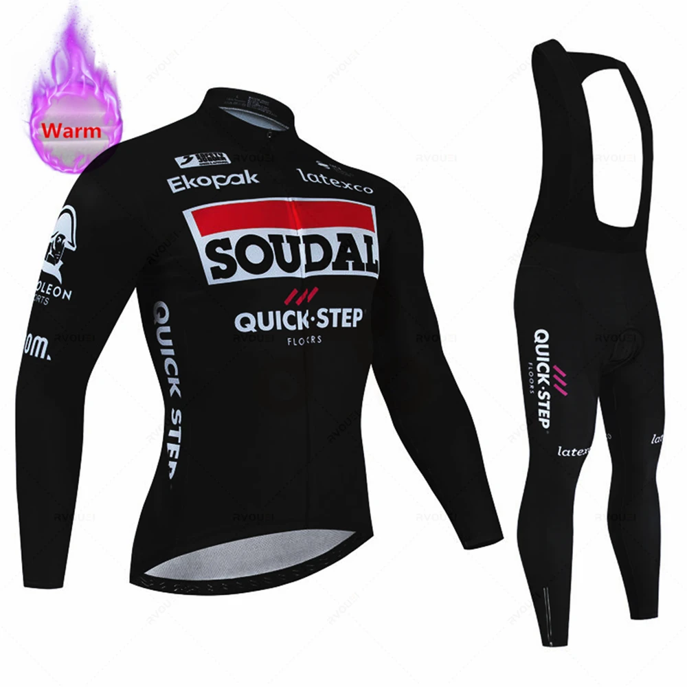 

Soudal Quick Step 2023 зимняя велосипедная Джерси, термофлисовая велосипедная Одежда MTB комплект для велосипеда Ropa Ciclismo триатлон велосипедный костюм