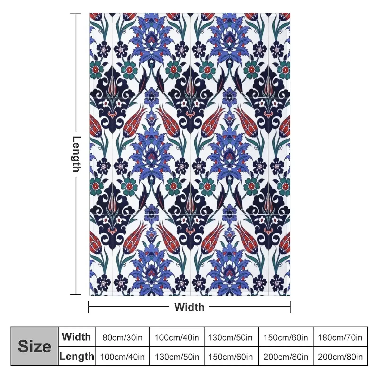 Турецкий тюльпан мотив плитка узор плед одеяло мягкие кровати Рождественское