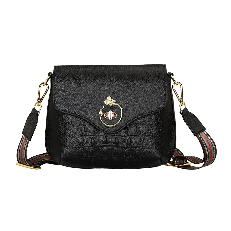 fashion trend crossbody designer handbags womens genuine leather saddle casual vintage shoulder bags for ladies messenger bag free global shipping