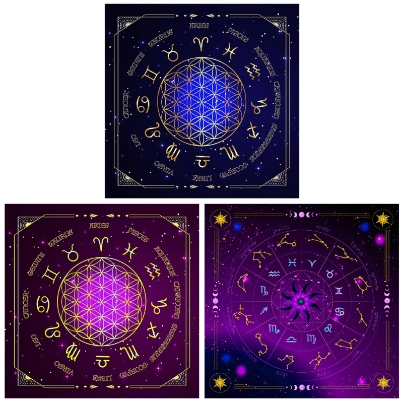 

Square Shape Pendulum Divination Altar Tablecloth Board Game Card Pad Runes Table Cloth Metaphysical Board Game Mat