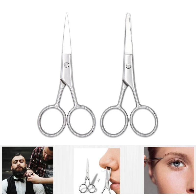 

1Pcs Stainless Steel Small Makeup Grooming Scissors Eyebrows Beard Mustache Trimmer Nose Hair Tool
