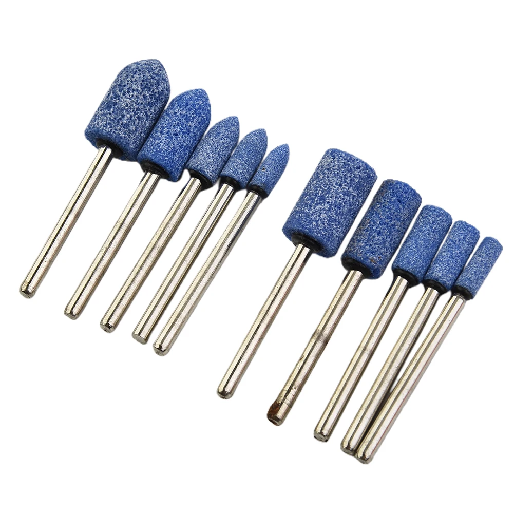 

10pcs Ceramic Stone Polishing Grinding Rotary Die Grinder Stone Head For Grind Drill Bit Tool Perfect Effect Big Deal