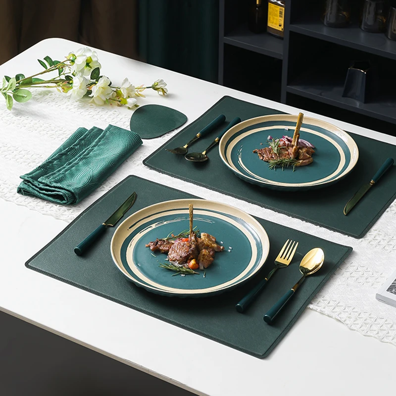 

Nordic Dessert Ceramic Plate Set Kitchen Party Dinner Plate Sets Luxury Dinnerware Hospitality Pratos De Jantar Serving Plates