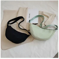 2022 nylon messenger bag womens new trendy dumpling bag lightweight small shoulder bag armpit bag simple shoulder canvas bag