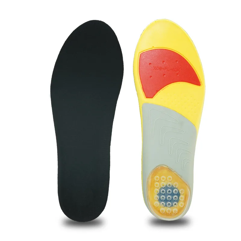 PU Sport Insole Shock Absorption High-elasticity Sweat-absorbent Inserts Men Women Arch Support Pain Relief Flat Feet Shoes Pad