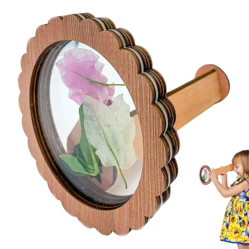 

Детский калейдоскоп волшебный вращающийся набор натурального калейдоскопа деревянные подарки Пазлы детские игрушки подарок на день рождения набор для сборки