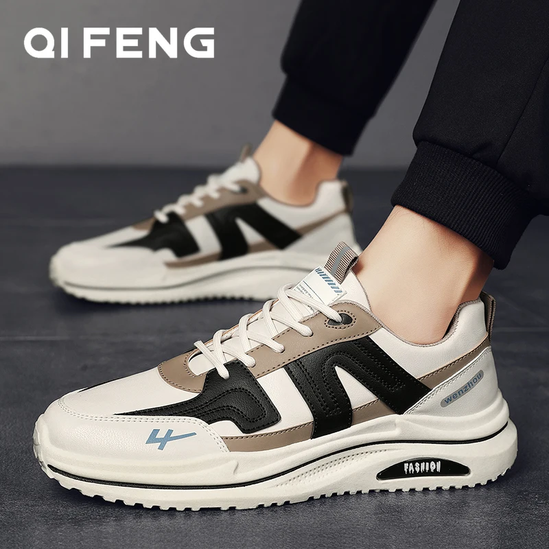 

2022 сезон лето-зима; Обувь для прогулок на плоской подошве; Мужские весенние кожаные кроссовки; Обувь для бега; Осенняя модная спортивная обу...