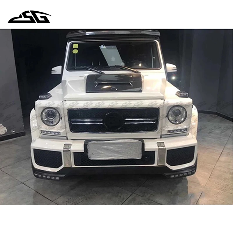 Фото Для Mercedes-Benz G-класса W463 G55 G65 G63: Комплект обвеса из карбона (передний бампер, капот, воздухозаборники) №5
