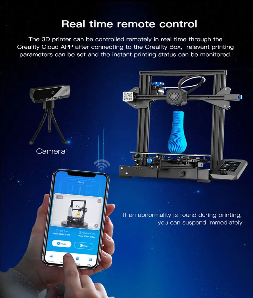 Деталь для 3D-принтера CREALITY официальный умный комплект Wi-Fi BOX и HD-камера 1080P