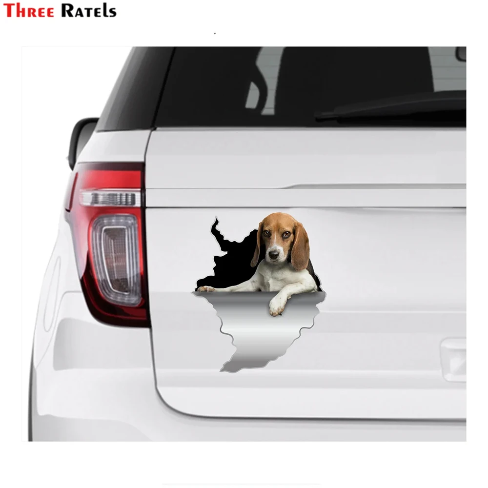 Наклейки Three Ratels I536 в виде кролика автомобильная наклейка зайчика наклейки для