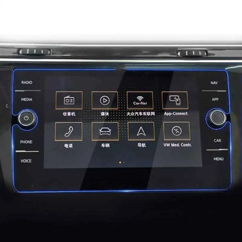 

Для Volkswagen VW T-ROC T ROC 2017 2018 2019 2020 2021 2022 TROC Автомобильная навигация ЖК-дисплей Закаленное стекло Защитная пленка для экрана