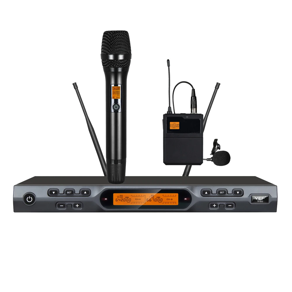 Профессиональный 100-канальный беспроводной UHF-микрофон для студийной записи и