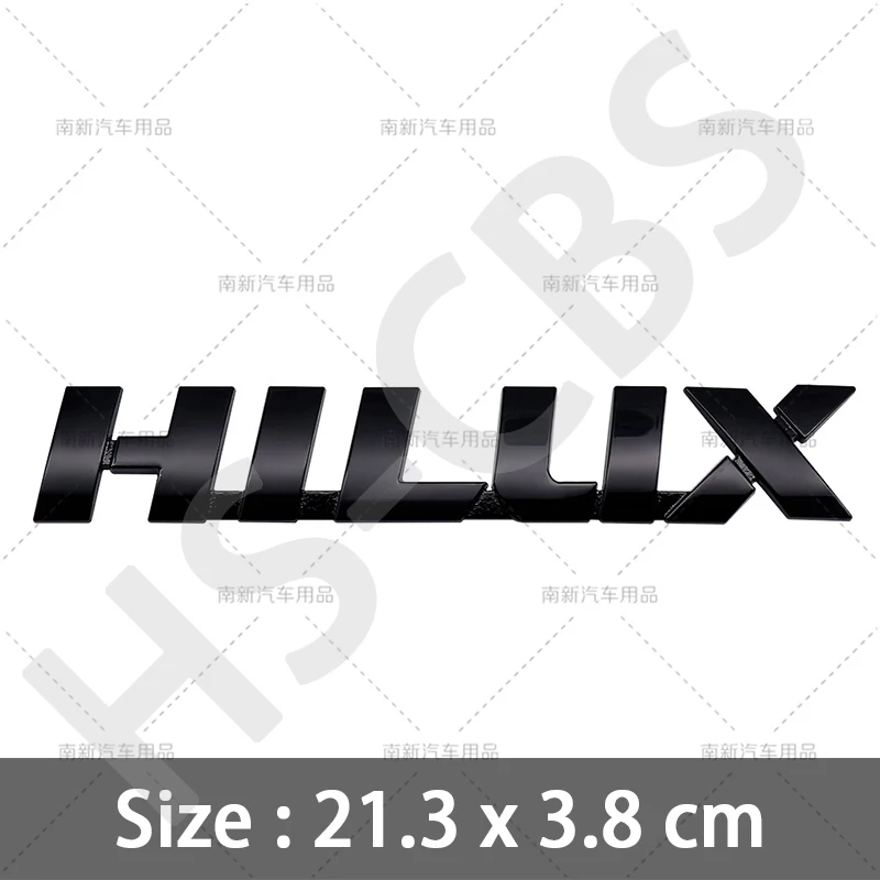 

3D большой размер 21,3X3,8 см металлический значок с эмблемой Hilux, автомобильные наклейки, логотип на задний багажник, авто наклейка на заднюю дверь, декоративная наклейка на крыло, дверь