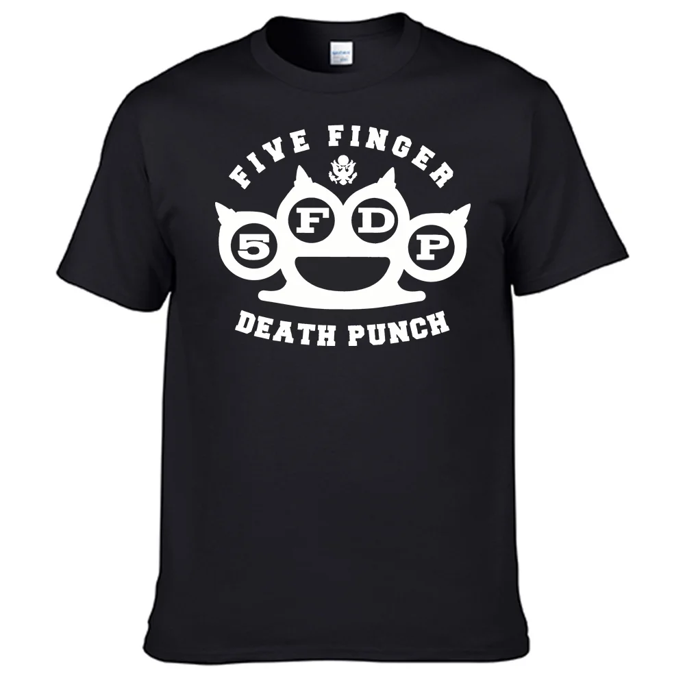Футболка из 100% хлопка с принтом Five Finger Death Punch N0