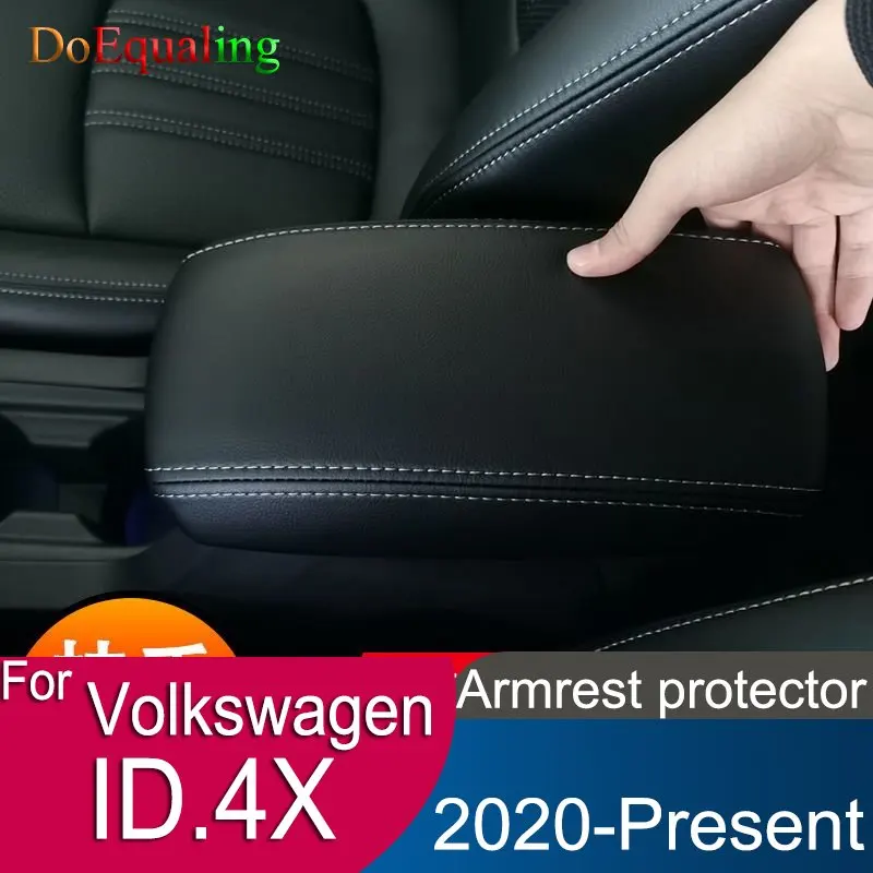 

For Volkswagen VW ID.4X ID4X 2023 Car Armrest Console Cover Cushion Support Box Top Matte Liner Mat Case Car-style 2022 2021
