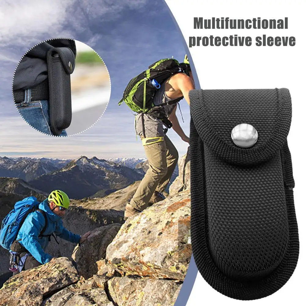 

New Flashlight Holder Fold Knife Bag Camp Outdoor Kit Plier Nylon Waist Sheath Loop Carry Tool Belt Pocket Pouch Stora M2u8