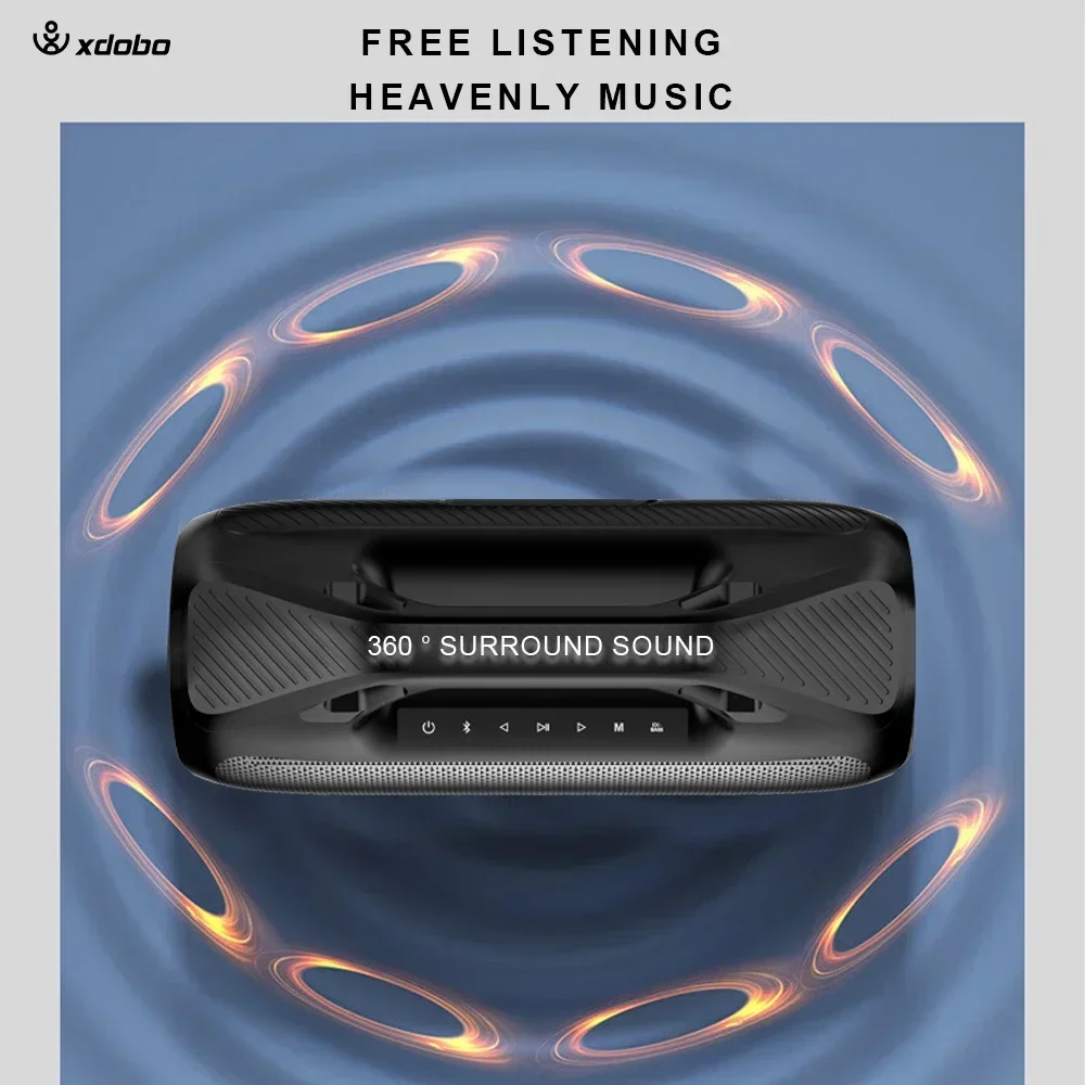 Фото Портативная Bluetooth-колонка XDOBO Kung Fu 160W, беспроводная HIFI-колонка, водонепроницаемая колонка IPX6 для вечеринок на открытом воздухе, Caixa De Som №5