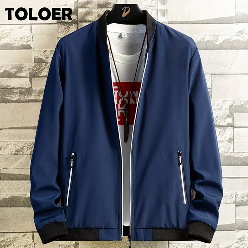 

New Jacket Men Spring Fashion Bomber Windbreaker Coat Male Zipper Military Casual Jackets Solid Color Autumn Men Overcoat