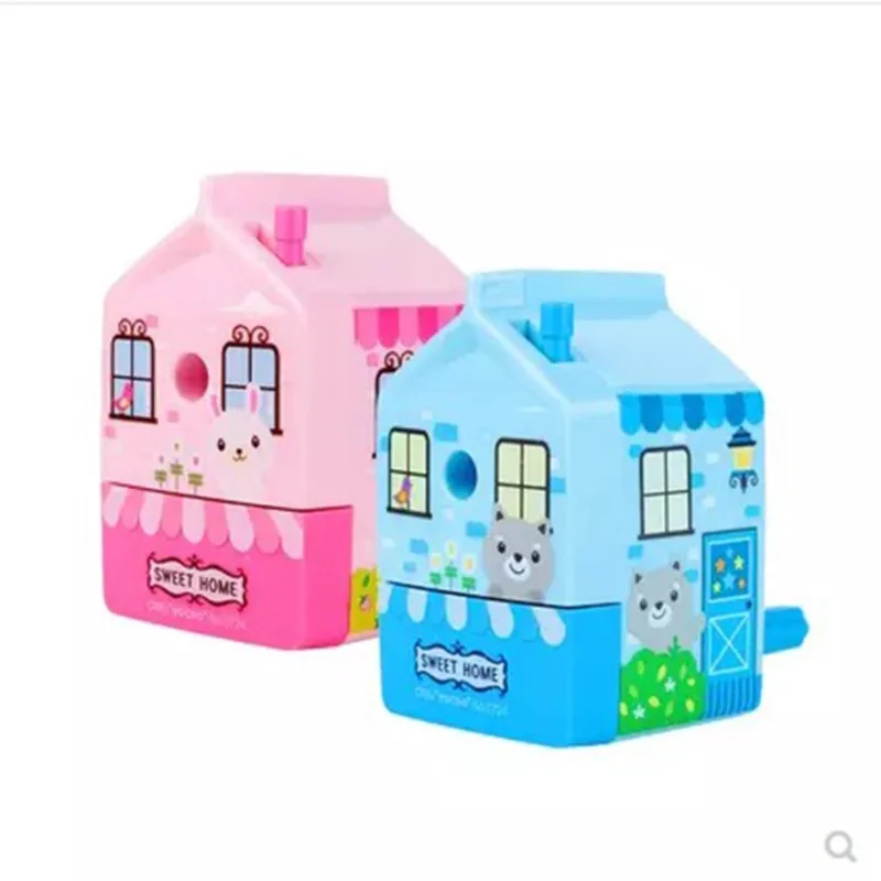 

0724 Mechanical Pencil Sharpener Hand Crank School Chancery Stationery Office Supplies Kawaii House Model Gift For Student Kids