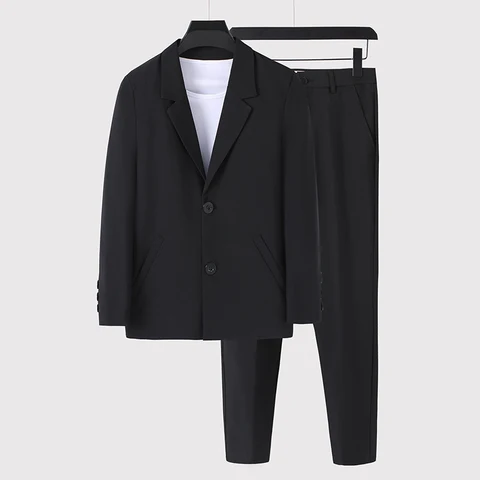 Новый бутик (Блейзер + брюки) мужской костюм деловой стиль портовый Стиль Повседневный модный тонкий корейский Свадебный умеренный Мужской комплект из 2 предметов