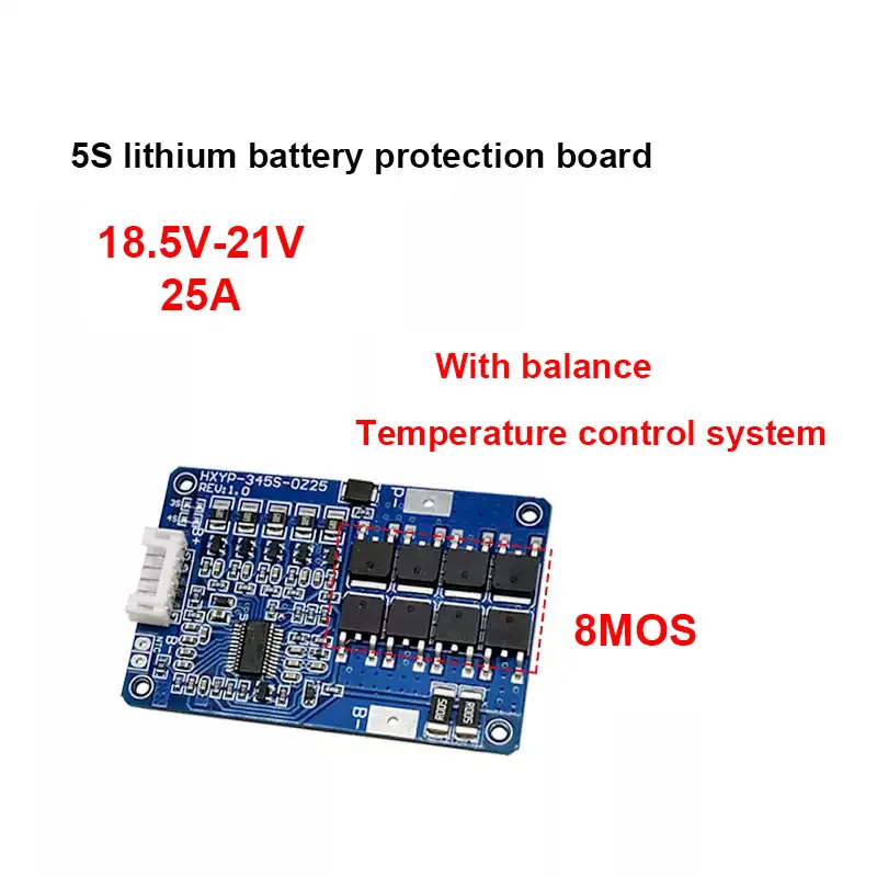 Плата защиты литиевых аккумуляторов 18650 3S 4S 5S 25A BMS с балансировкой 12.6V 16.8V 21V и радиатором (art.: 3920daba5e198) - 3920daba5e198