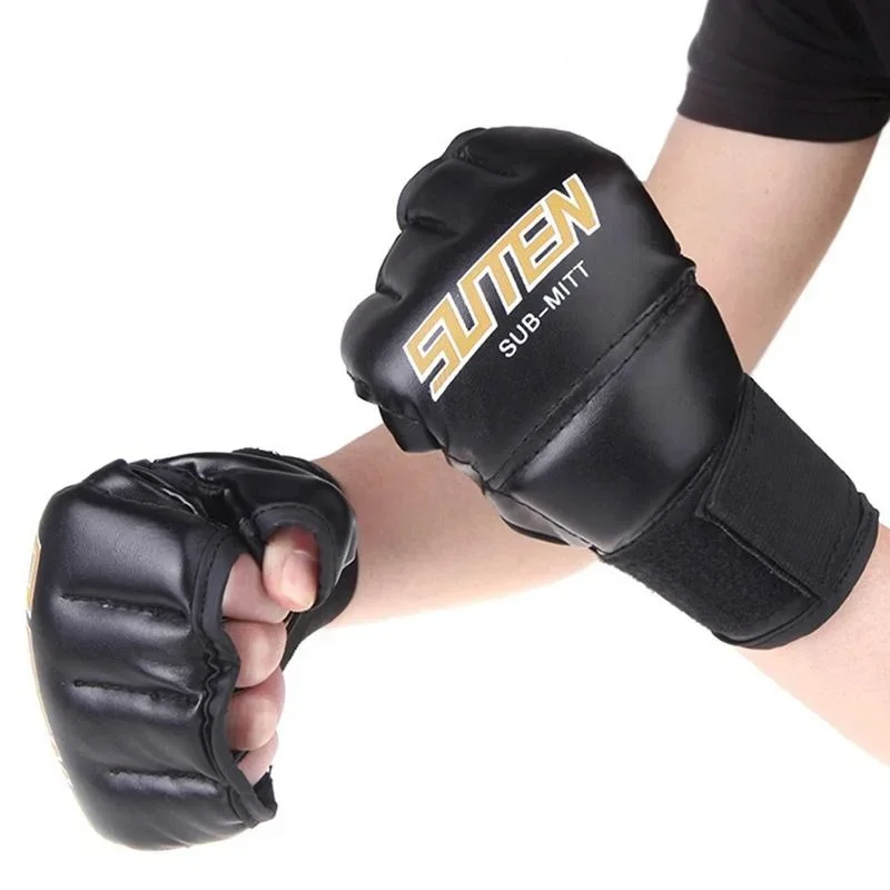 

1pc Split Finger Boxing Gloves Sandbag Exposed Half Finger Boxing Cover Breathable Palm Five Finger Fighting Split Finger Gloves