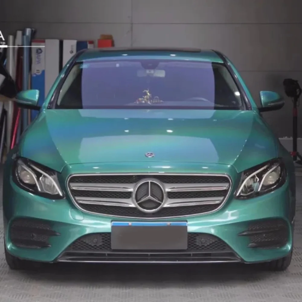 

1.52*18m Wholesale Gloss Iridescent Laser Green Car Wrap Vehicle Vinyl Wrap