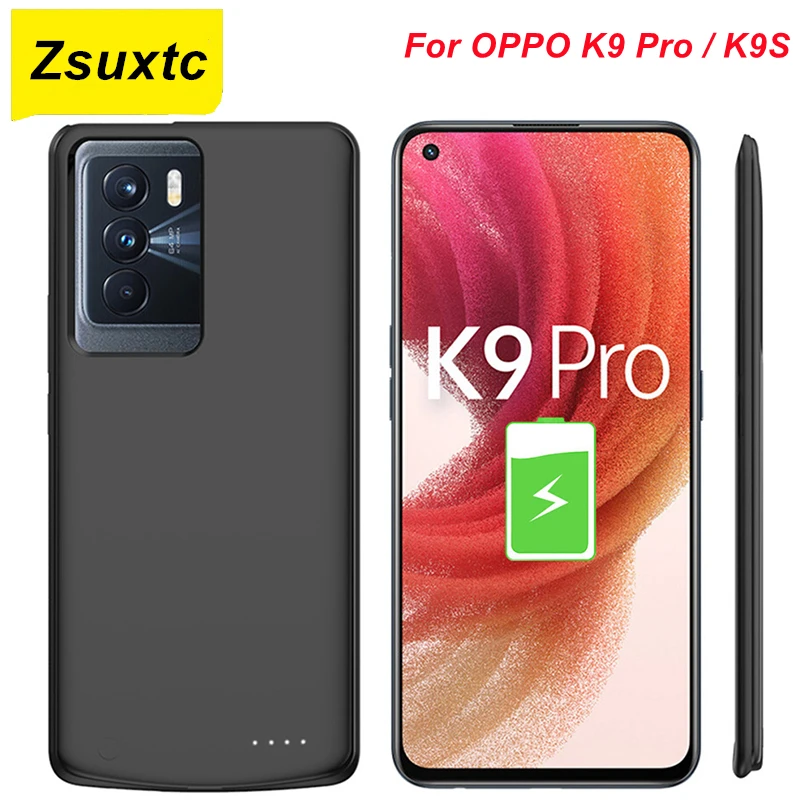 

6800Mah Battery Charger Case For OPPO K9 Pro Power Case K9S Power Bank Phone Bag Cover Smart For OPPO K9 Pro Battery Case