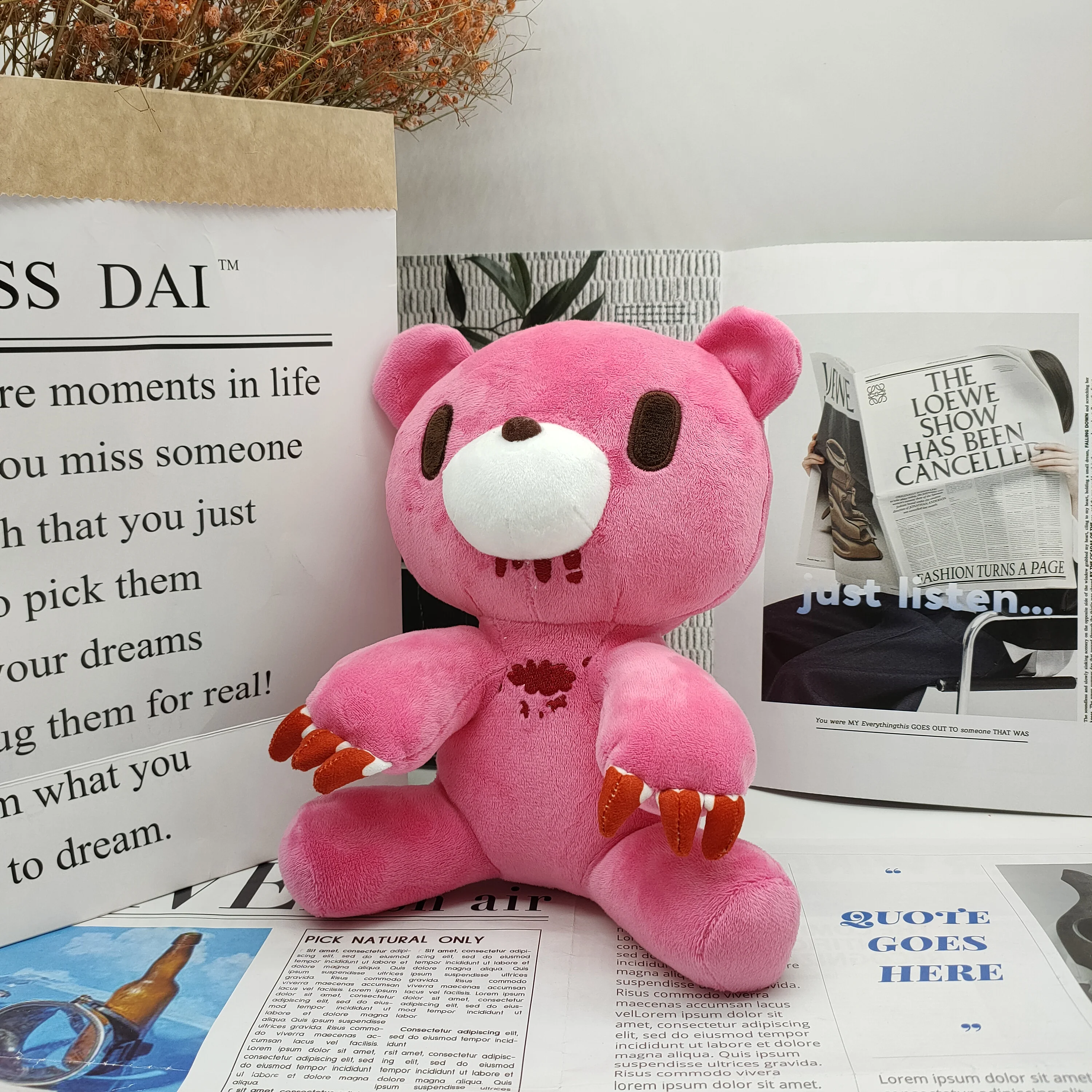 24CM Gloomy Bear and Gloomy Plush Toy Pink Pig Stuffed Doll Plush Toy Children Gift Toy Wholesale images - 6
