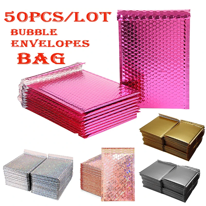 

50pcs/Lot Film Bubble Envelope Bag Shockproof Pressure-Proof Packaging Bag Express Logistics Bubble Envelope Express Package Bag