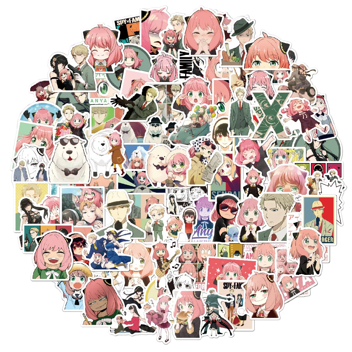 

10/30/50/100pcs Cartoon Anime SPY × FAMILY Stickers Motorcycle Skateboard Laptop Luggage Guitar Car Phone Decor Sticker Kids Toy