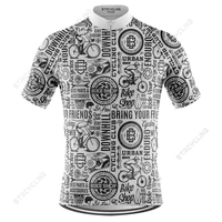pro team aero jersey black and white graffiti short sleeve race cycling jersey bicycle top clothes