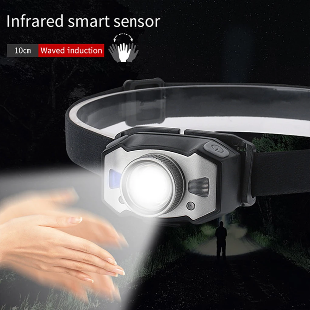 

Outdoor Headlamp Work Lights Lighting Equipment Universal Fishing Running Rechargeable Sensor Head Mounted Light