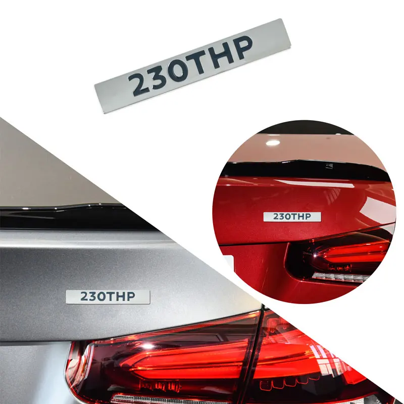 

1 шт. 3D автомобильный Стайлинг Металл 230 THP логотип наклейка автомобильный боковой брызговик задний багажник эмблема наклейка для Peugeot 206 207 308...