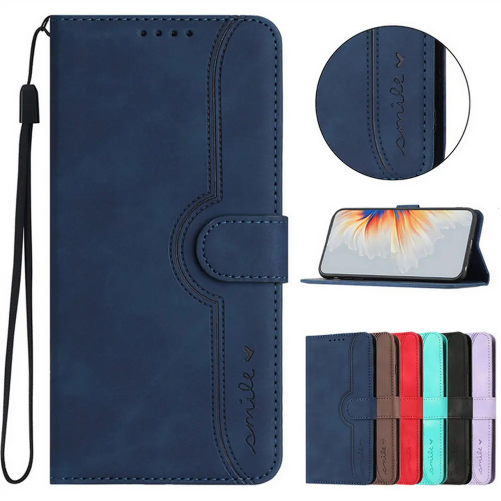 

For Huawei Mate 60 Pro Plus 5G Luxury Leather Wallet Book Phone Case Honor 90 Pro X9A X8 X7 X6 X6S 70 Lite Magic5 Pro Flip Cover