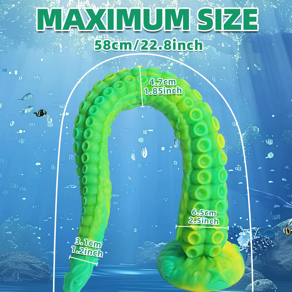 Супер длинная анальная пробка реалистичный щупальце осьминога фаллоимитатор