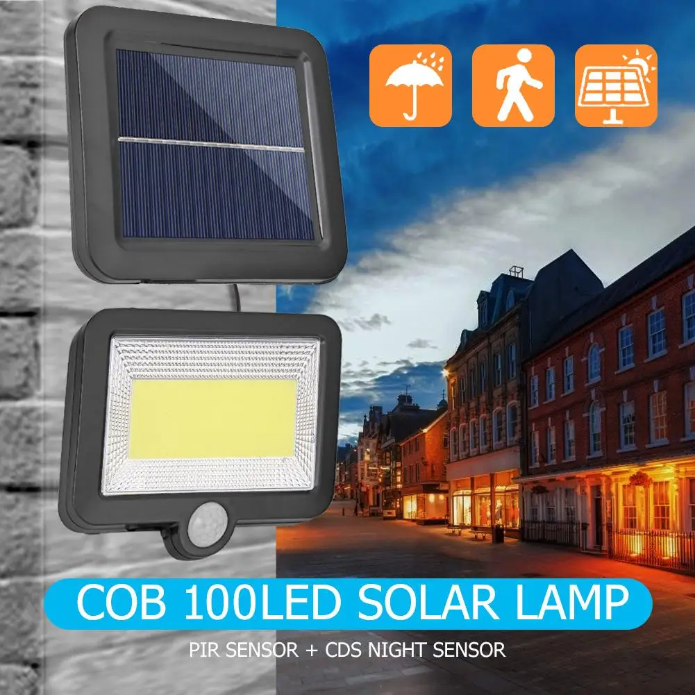 

100LED COB Outdoor Path Waterproof Solar Lamp LED PIR Motion Sensor Wall Light Energy Saving and Environmental Protection