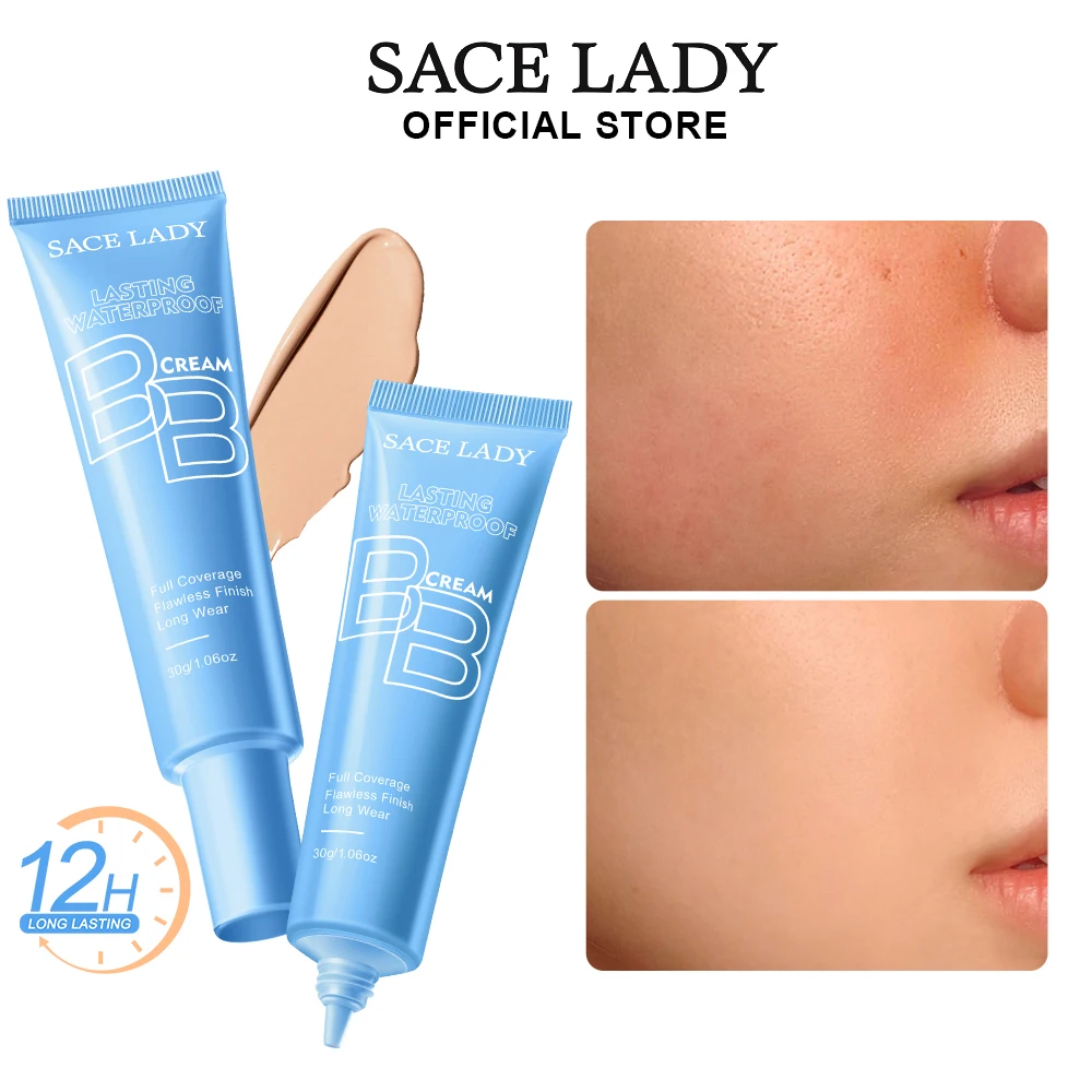 30ml Face Whitening BB Cream Waterproof Long Lasting Foundation For Facial Base Makeup Cover Acne Spots Concealer Cosmetics