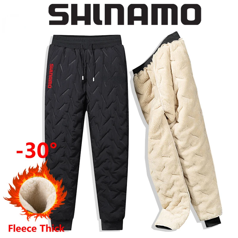 

Winter Waterproof Thickened Warm Fishing Pants Plush Thickened Outdoor Pants Wind proof Warm Cashmere Walking Pants Large M-7XL