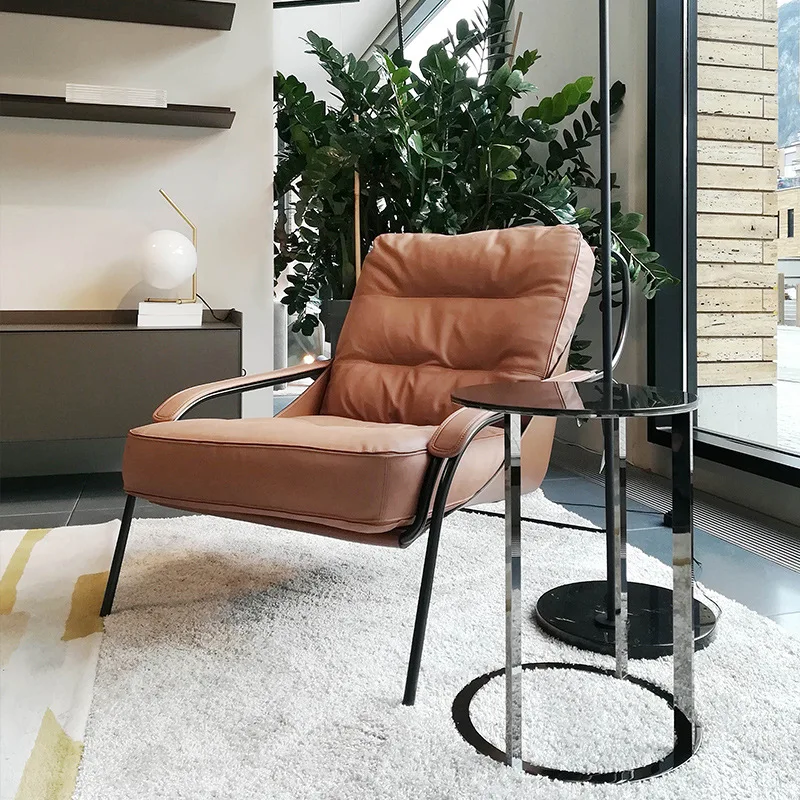 

Nordic Lazy Chair Designer Living Room Relaxing Reading Luxury Lounge Chair Bedroom Comfy Sillon Individual Furniture DWH