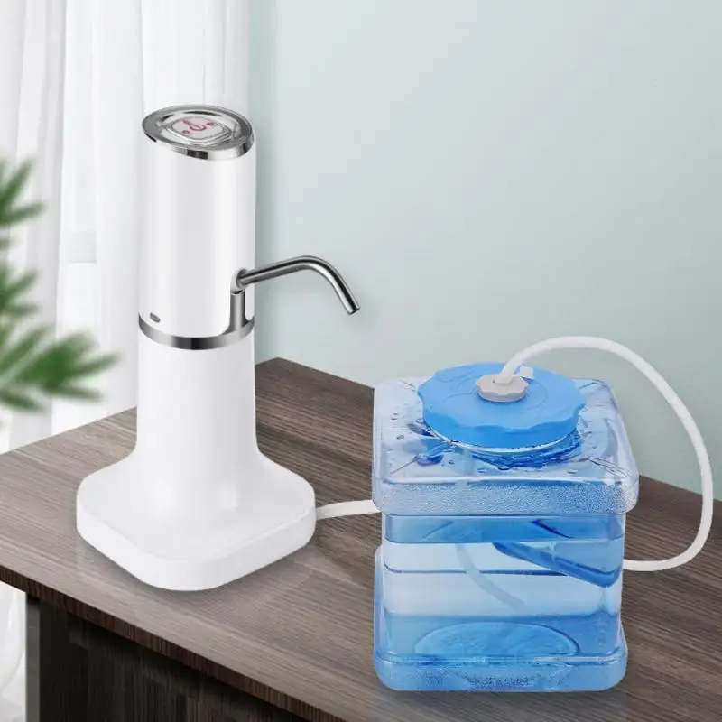 

Automatic Bump Electric Water Bottle Pump with Base USB Water Dispenser Portable Automatic Water Pump Bucket Bottle Dispenser