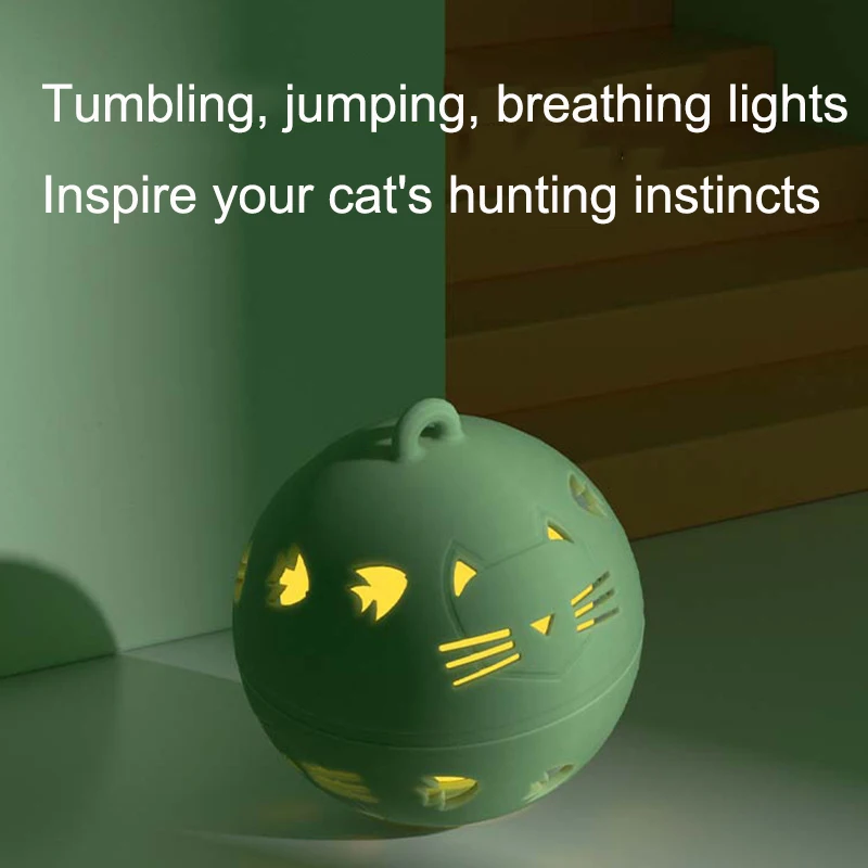 

Jumping Toy Cat Vibration Self-moving Crazy Kitten Cat Accessories Sensor Pet Toy Toys Game Interactive Ball Cats Ball Supplies