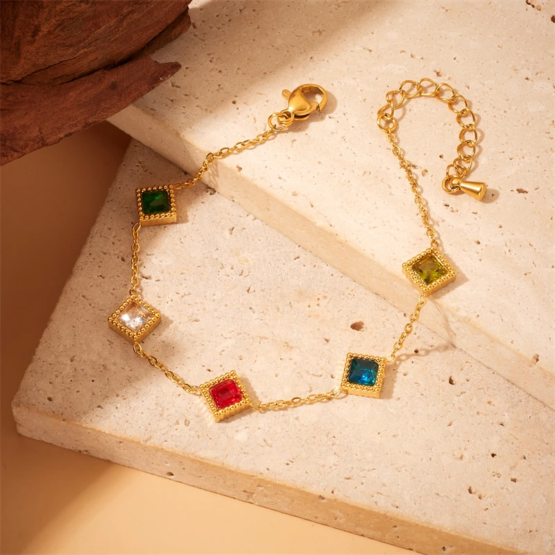 MEYRROYU 316L модный браслет из нержавеющей стали золотого цвета для женщин Роскошные