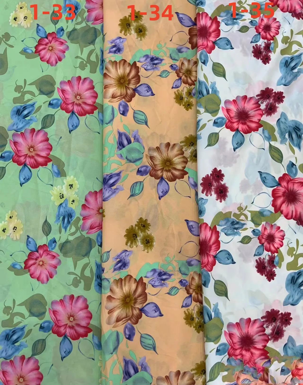 

2.5Yards 5Yards Soft Elastic Crepe Material Simulate Vintage Flowers Silk Print Fabric For Sewing Accessories Bridal Dress Scarf